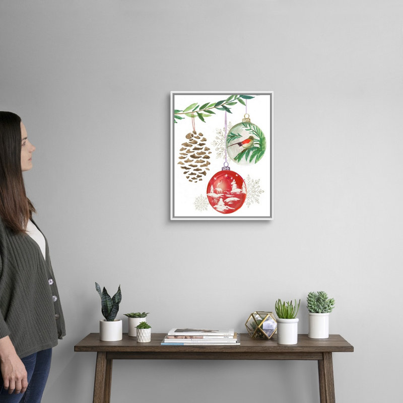 Décorations pendantes I-reproduction d’art sur toile, H 22 po x l 18 po x P 1,75 po, Cadre blanc