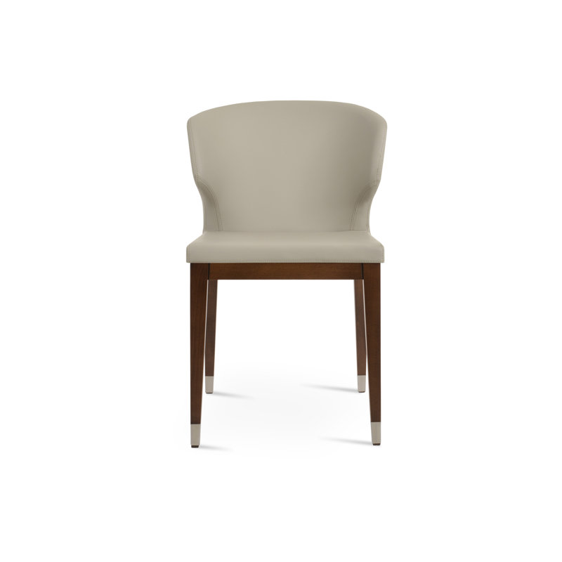 Amed Wood Side Chair, Walnut, Red