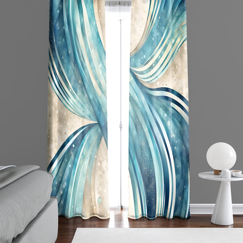 Paire de rideaux semi-transparents en polyester Rivo, L 20 po x L 52 po