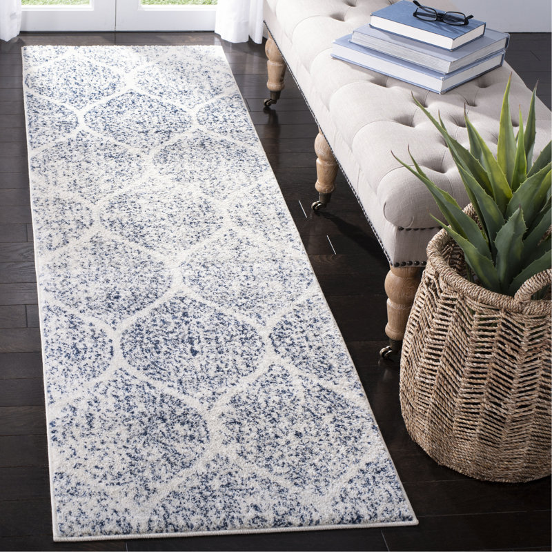 Tapis géométrique Michaela Performance, Tapis de couloir 2 pi 3 po x 6 pi