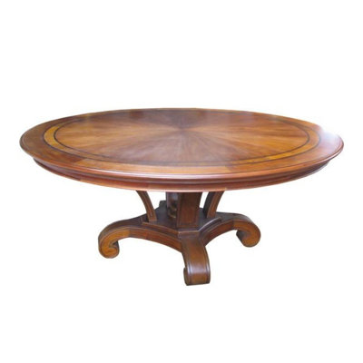 Mahogany Round Solid Wood Dining Table