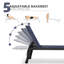 Chaise longue inclinable 66,15 po avec table-88999368