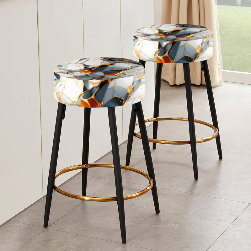 Ensemble de 2 tabourets de bar en marbre Urban Luxe