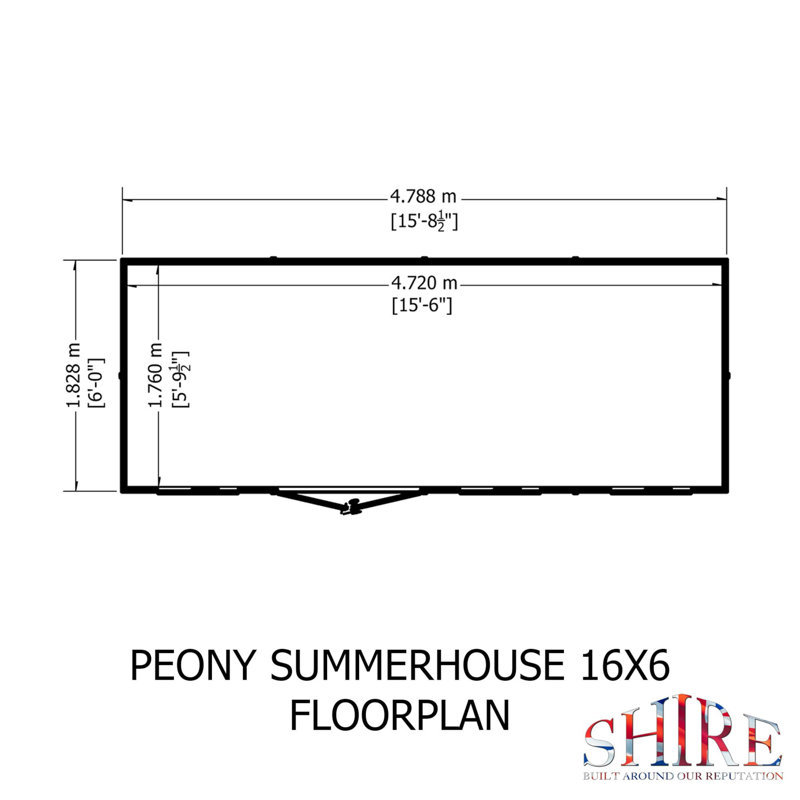 Peony 15.5 ft x 6 ft Summer House