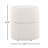 Spin Swivel Ottoman in Cream Polyester Fabric