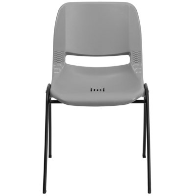 Keaton 880 lb. Capacity Ergonomic Shell Stack Chair with Metal Frame