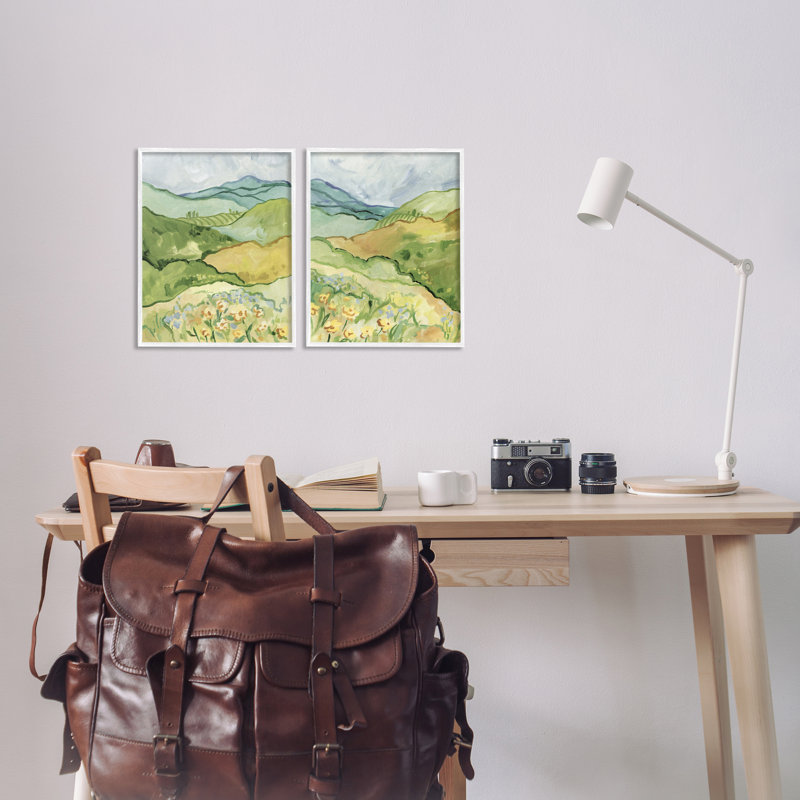 «Meadow with Rolling Hills», ensemble de 2 giclées par Victoria Barnes, H 14 po x l 11 po