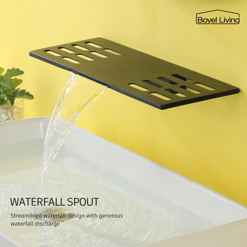Robinet de salle de bain mural SMD-2417B, Noir