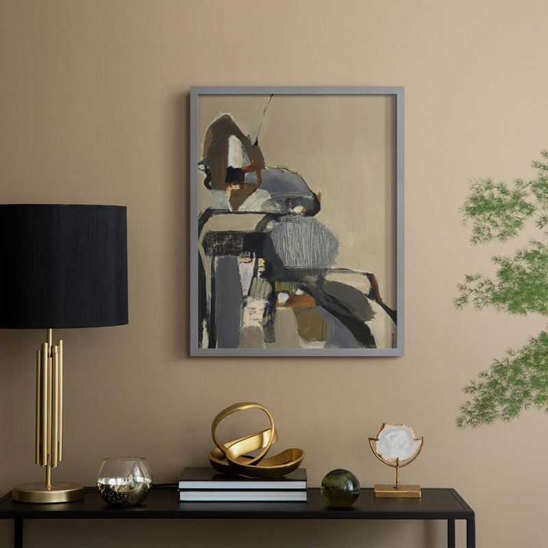 Landslide Framed Print - Solid Wood, Gray, 30" H x 24" W