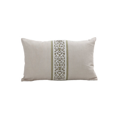  Coussin en cuir de vache découpé au laser 12 po x 20 po - Coussin décoratif en cuir pour l'intérieur