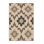 Tapis marocain doux moelleux à motif d'inspiration mondiale Eakes - reliure beige