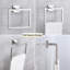 Porte-serviette mural en acier inoxydable pour salle de bain - SUS 304 robuste, finition polie, conception carrée moderne, peu encombrant, installation facile
