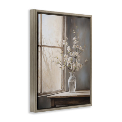  «Spring Arrangement Windowsill», art mural encadré sur toile flottante par Arlington Prints