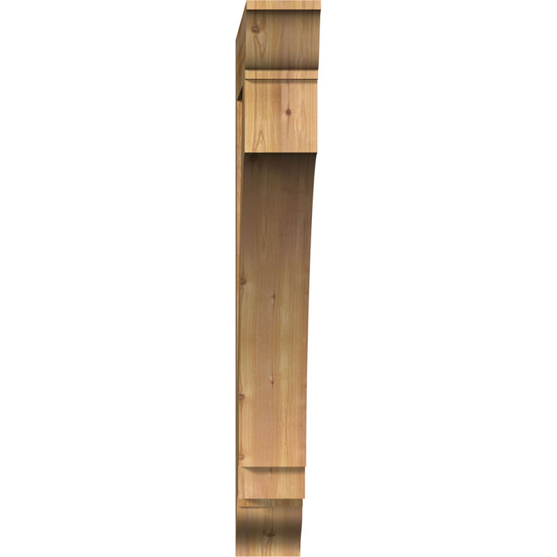 H 6 po x l 40 po x Support en bois / corbeau, Cèdre rouge, H 48 po x l 6 po x P 40 po