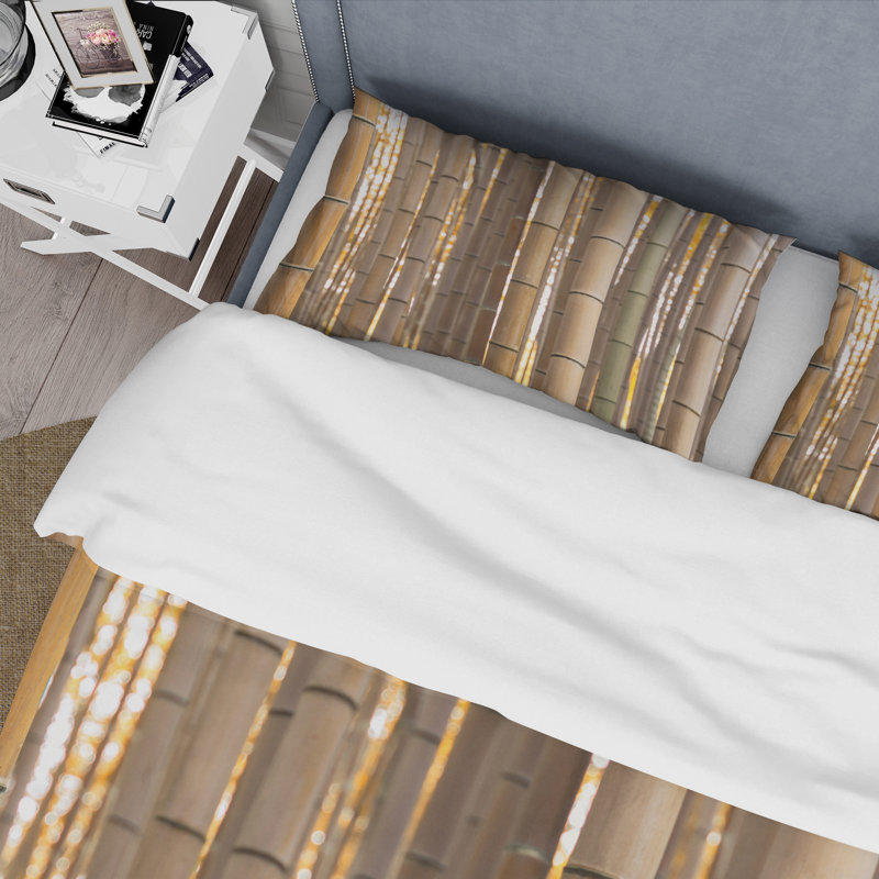 Ensemble de housse de couette en microfibre brun / beige, Housse de couette pour très grand lit et 2 très