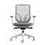 Chaise de travail ergonomique Tango avec housse en polyuréthane doux, accoudoirs et dossier en filet élastique-64613961-64613960