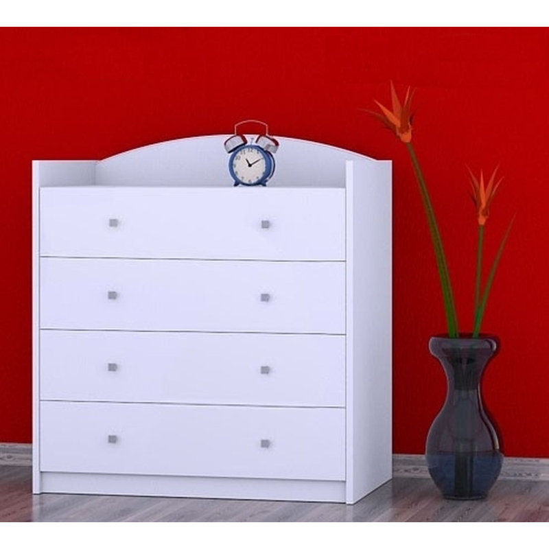 Nicklas 4 Drawer Chest, White