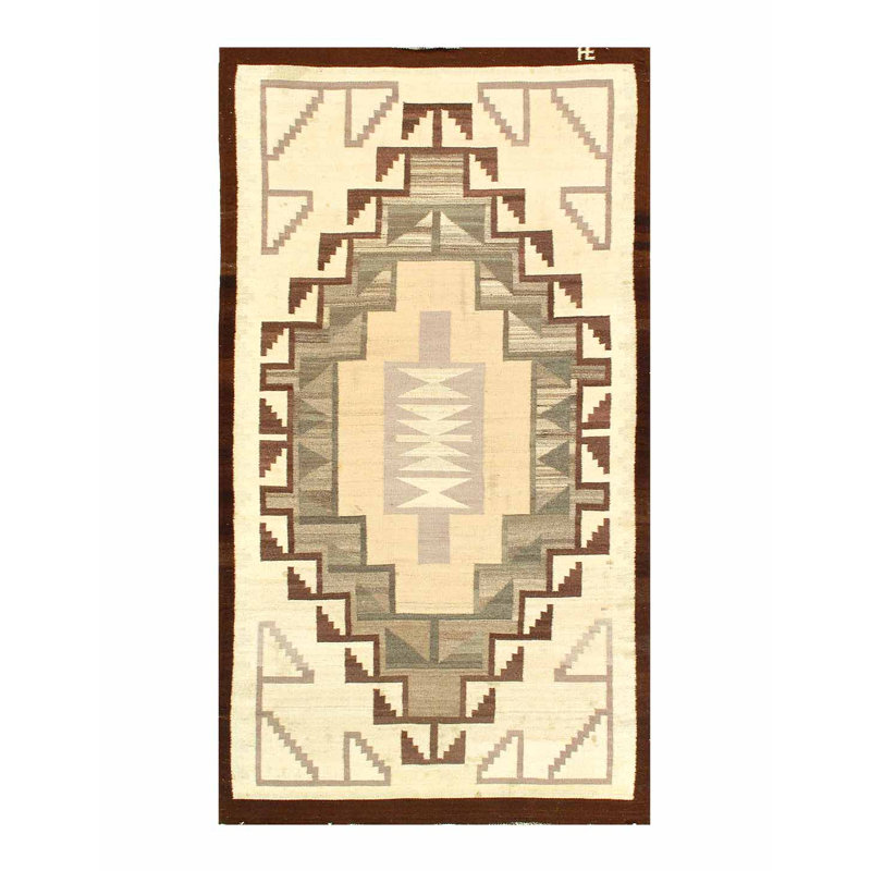 Navajo 3'9" x 6'11" Rug in Brown/Beige