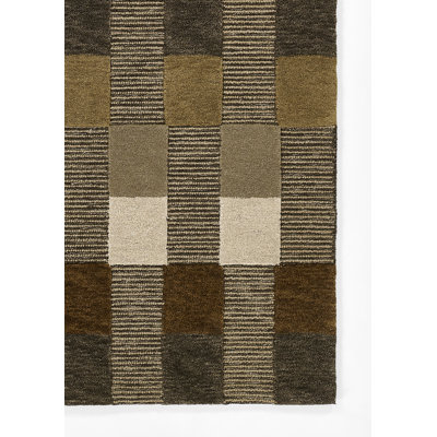 Momeni Fletcher Hand Tufted Wool Striped Brown Area Rug 2' X 3'