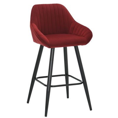 Upholstered Velvet Bar Stool