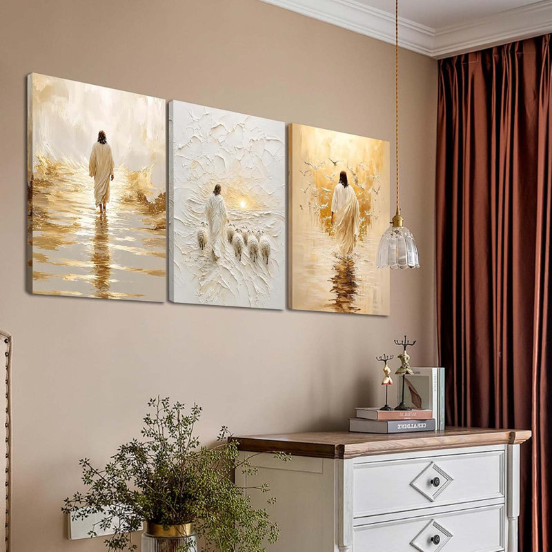 3 Piece Wrapped Canvas Print, 40cm H x 90cm W