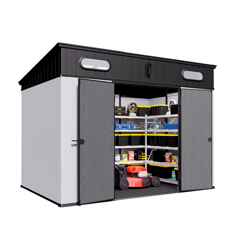 10 Ft. W X 7 Ft. D Plastic Storage Shed With Floor