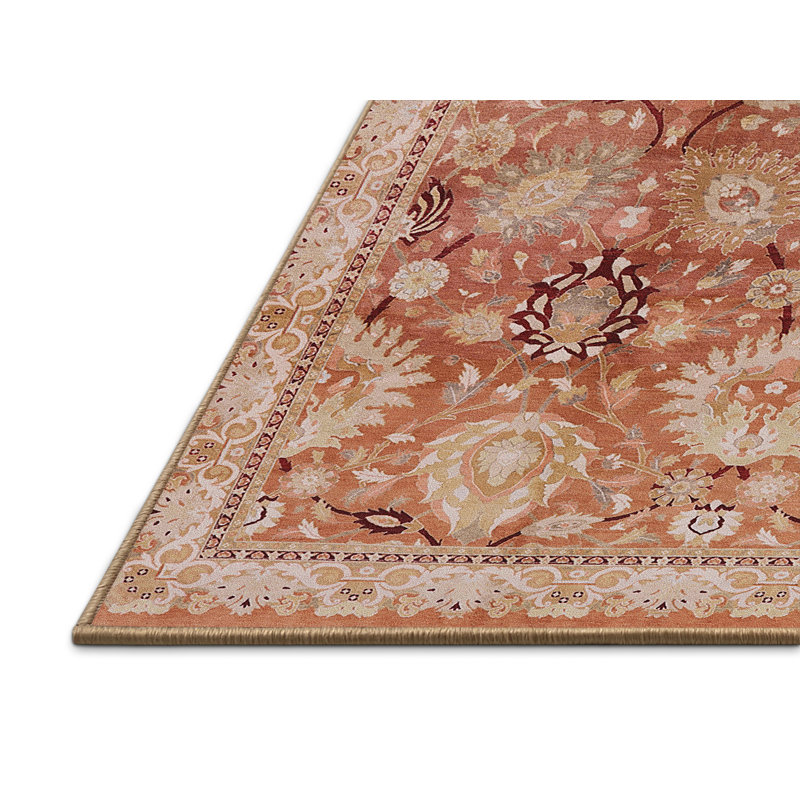 Tapis oriental rouge / vert clair Peder, Rectangle 8 pi x 12 pi