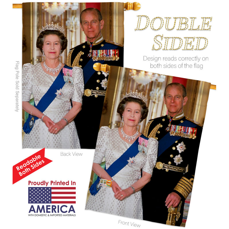 Double Sided 40 in. H x 28 in. W Polyester House Flag