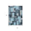 Tapis extérieur lavable à motif géométrique 10 pi x 14 pi gris