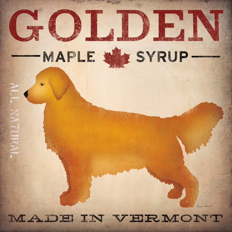 Chien d'or au concours, H 12 po x l 12 po, Non, Toile tendue