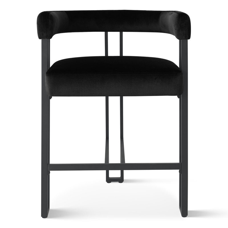 Colrain 24'' Upholstered Counter Stool - Metal Frame