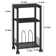 Laibah 3 Tier Moveable Small End Table, Record Player Stand with Records Shelf