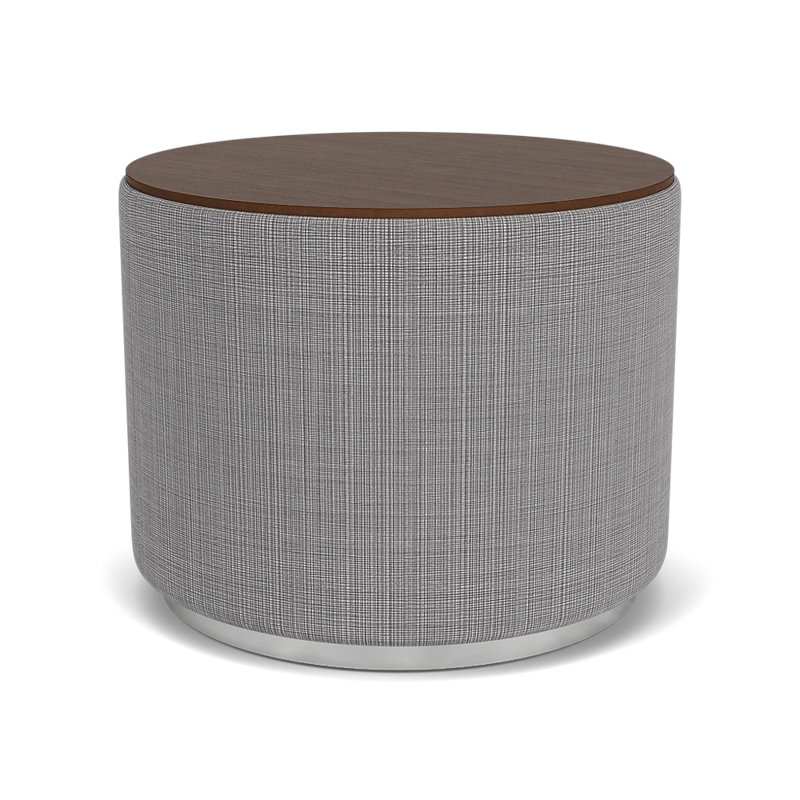 Table de réception avec plateau en stratifié Darsey, Argent; gris chambray, Noyer Riftwood, 16"