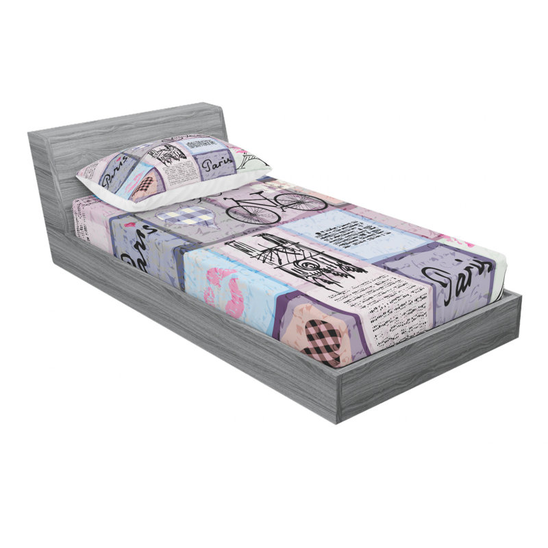 Microfiber Fitted Sheet, Twin Sheet Set with Fitted Sheet