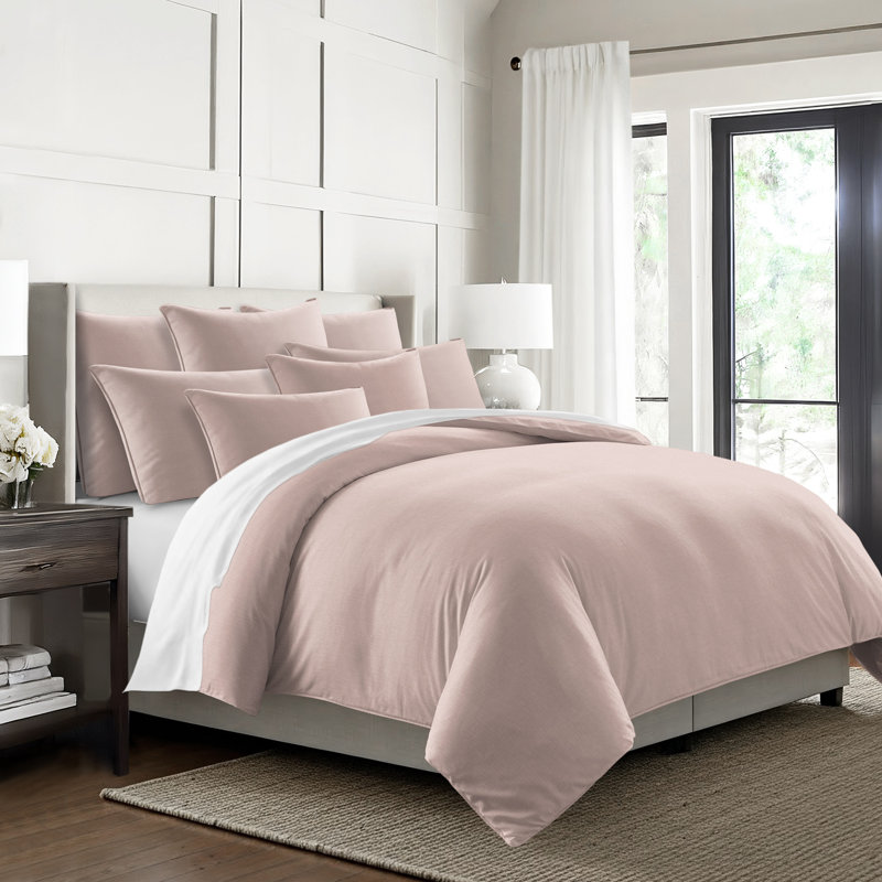 Ensemble d'édredon 8 pièces Elsie, Twin Comforter + 7 Additional Pieces, French Pink
