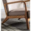 Chaise d'appoint Camel avec accoudoirs à cadre ouvert de style Mid-Century moderne et coussin en microfibre pour une ambiance de chambre à coucher, rembourrage en mousse et détente dans le salon