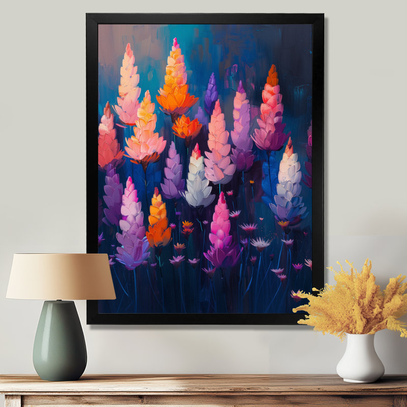 «Rose Blue Flower Cactus Grace I», impression d'art mural cactus floral, H 20 po x l 12 po x P 1 po