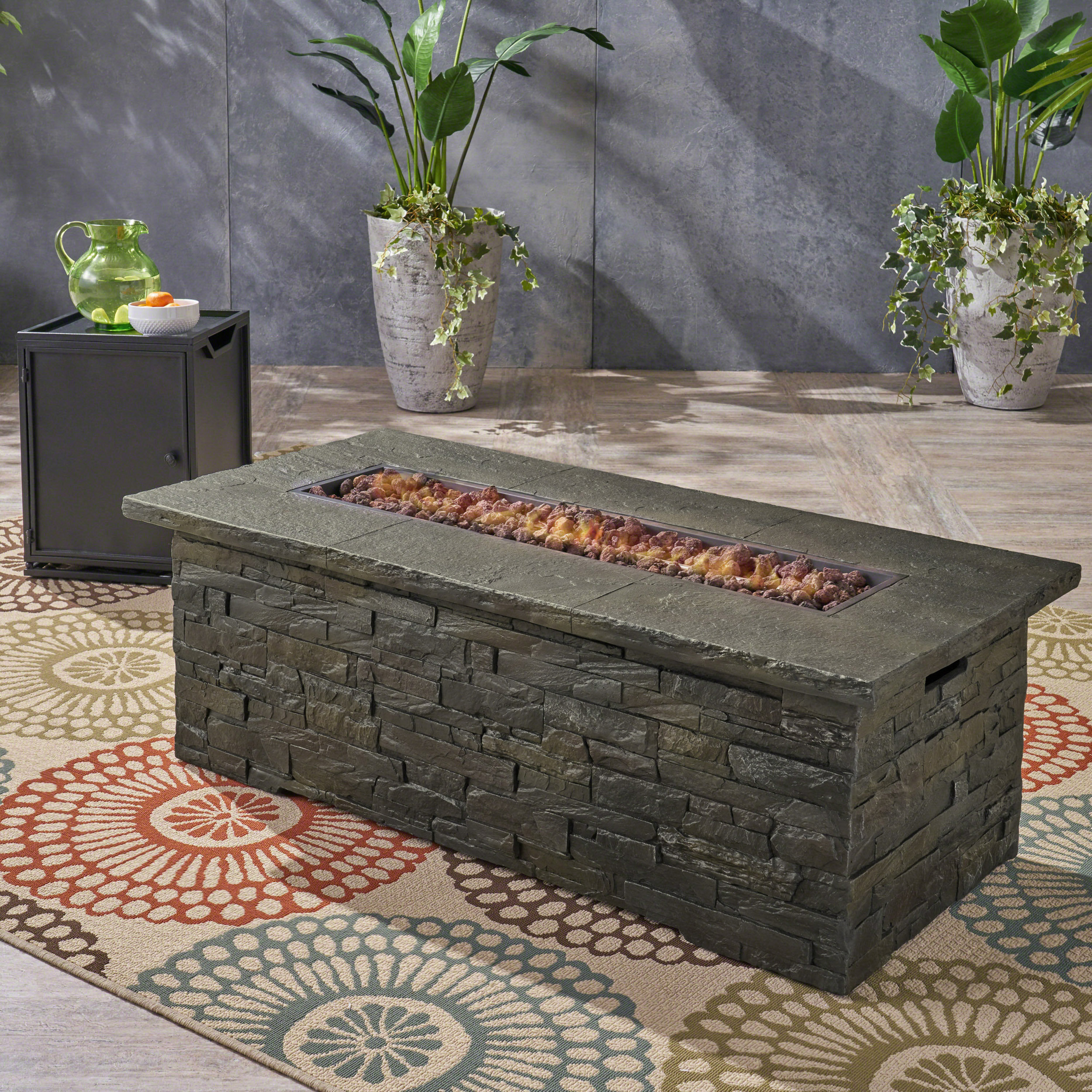 Corrigan Studio Ritchie Outdoor Concrete Propane Fire Pit & Reviews Wayfair Canada