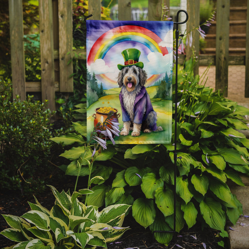Drapeau de jardin double face en polyester H 15,5 po x l 11,25 po St Patrick's Day