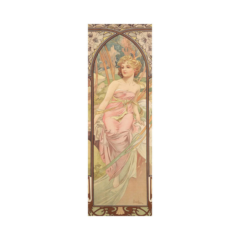 The Times Of The Day: Morning Awakening, 1899 by Alphonse Mucha - Wrapped Canvas Print