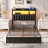 Upholstered Headboard with LED Lights and Charging Station-221662600