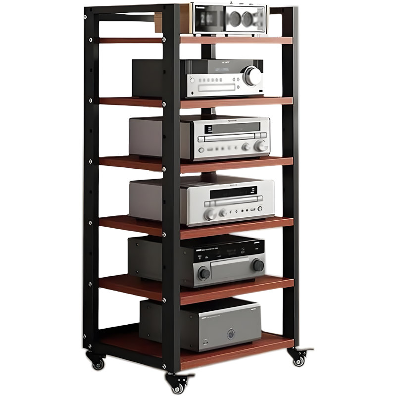 Heavy-Duty Audio Rack Tower With Adjustable Shelves, 661 Lbs Capacity, For Stereo Receiver, Record Player, AV Equipment And Home Media Storage