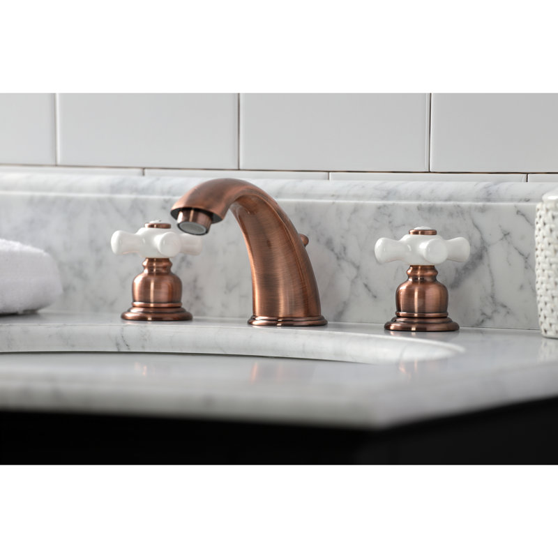 Robinet de salle de bain espacé Kingston, Cuivre antique