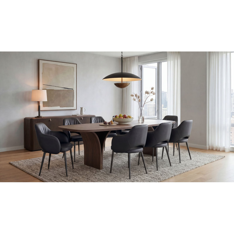 Seoul Dining Table, Brown, 30" H x 94.49" L x 43.31" W