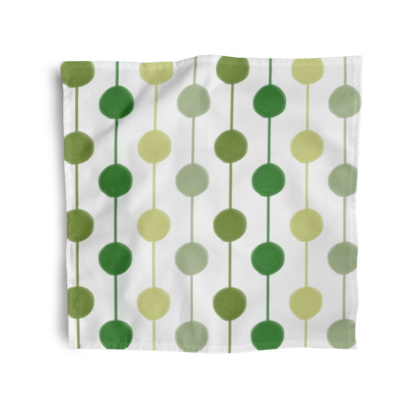 Lashann Polyester Striped Square Napkin, Green