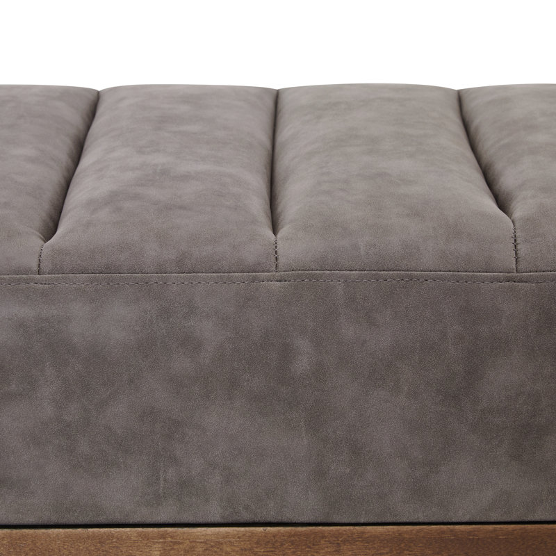 Banc rembourré avec repose-pieds capitonné