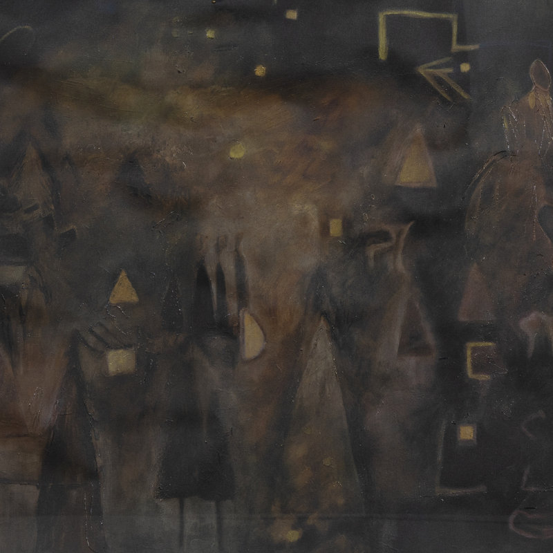 Cave Painting by Jess Engle (New), 40" H x 60" W, Black Maple