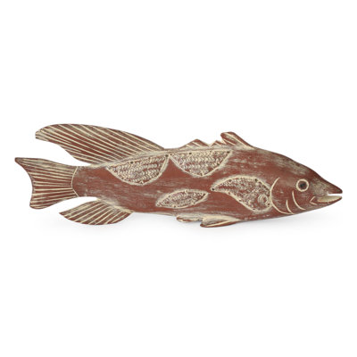 figurine de poisson en bois africain antele Randell