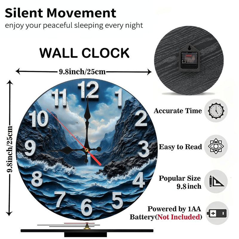 Horloge murale océan