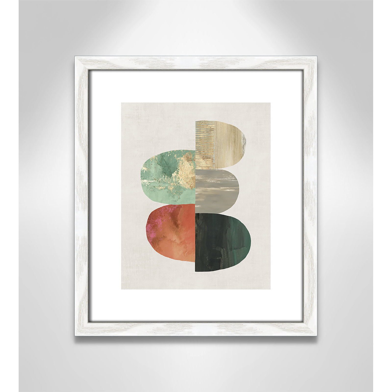 Evolving Energy I - Painting Print, Picture Framed Paper, 15" H x 13" W, Silver